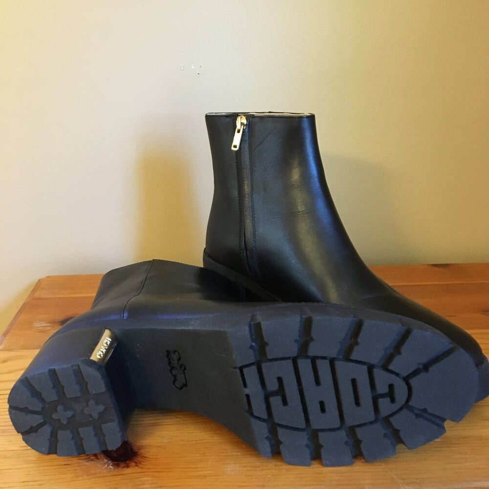 COACH Chrissie Bootie, size 11, Black smooth leather - Picture 4 of 6
